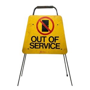 Vintage Walton-March Out of Service Sign